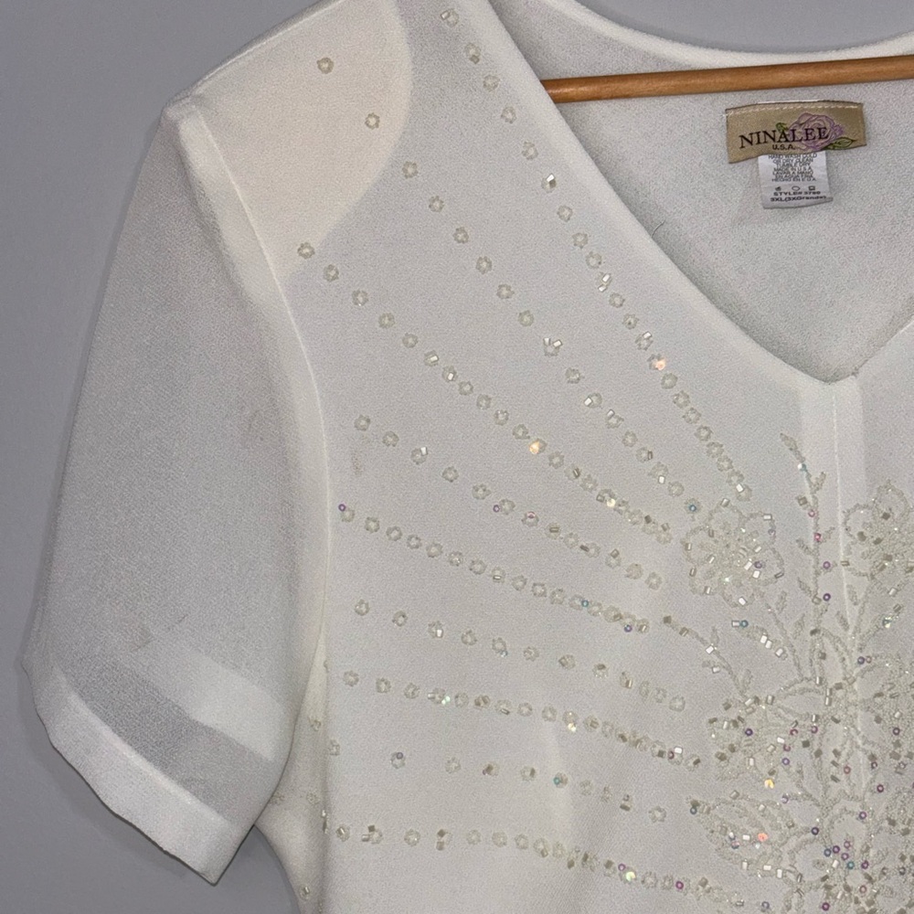Nicolee Cream 3XL Polyester Top - Ivory Label Visible Mother of the bride/groom - Picture 9 of 16